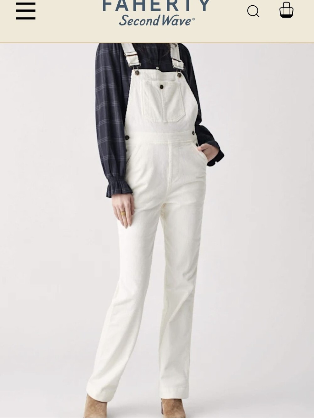 Faherty Walker Corduroy Bib Overalls - M.          S18